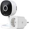 NIVIAN Telecamera WiFi 2.4Ghz-Registrazione su MicroSD(Non inclusa)-2K-Rilevamento di Persone-Audio bidirezionale-Adatta per Interni-Compatibile con Amazon Alexa e Google Home-Controllo App Tuya