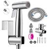 ABSOK Spruzzatore per Bidet -Spruzzatore bidet per WC con doppia modalità,Bidet Acciaio Inossidabile Doccetta per Bidet WC Doccia con valvola a T G1/2, Tubo Doccia 1,5m e Supporto Doccetta