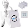 Kadongli KDL NFC Smart ACR122U Lettore di schede RFID IC 13,56MHz con cavo USB + software SDK + 5pcs M1 S50 White Cards ISO14443 A/B