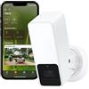 Eve Outdoor Cam (White Edition) - videocamera con riflettore sicura, sicurezza e privacy (HomeKit Secure Video), visione notturna, Wi-Fi (2.4 GHz), sensore di movimento, comunicazione bidirezionale
