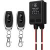 WOODGUILIN Interruttore telecomandato, 12 V, DC12 V/24 V/48 V/72 V, 30 A, interruttore a distanza per allarme antieffrazione, tapparelle, guardrail, moto, auto, ecc., portata 100 m (DC 12 V100 m)