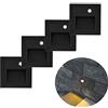 Arotelicht 4Pcs Segnapasso LED con sensore movimento,Faretto da incasso per scale,IP65 3W,Faretto segnapassi Luce scale incasso Bianco caldo 3000K,in alluminio nero,per scale giardino viale gradini