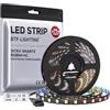 BTF-LIGHTING SK6812RGBW (WS2812B RGBW) RGB + bianco naturale Individualmente indirizzabile 5m 60 LED/pixel/m Flessibile 4 colori in 1 LED sogna colorato Striscia LED IP65 impermeabile DC5V PCB nero