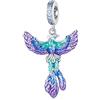 Teleye Charm ciondolo fenice in argento sterling 925 adatto per collana bracciale Pandora