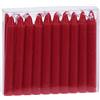 Spetebo Piccole candele in vera cera, confezione da 20 pezzi, colore rosso, candele di Natale, circa 10 cm di altezza, candela per albero di Natale, candela decorativa per l'Avvento
