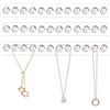 CECOLIC Porta collane in acrilico trasparente da parete appendini per collana da appendere all'organizzatore di gioielli con 12 ganci a forma di diamante (confezione da 3)