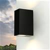 Licht-Erlebnisse Elegante Lampada da parete per esterni design Aalborg quadrata stile moderno in nero anticato ideale per giardini, cortili e terrazzi.