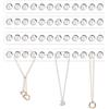 CECOLIC Porta collane in acrilico trasparente da parete appendini per collana da appendere all'organizzatore di gioielli con 12 ganci a forma di diamante (confezione da 4)