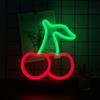 ENUOLI Cherry Neon Light Sign LED Sign con 2 Ganci,USB Funzionamento a Batteria,Luce Notturna al Neon per Decorazione da Parete Luce al Neon,per la casa, Decorazione per Feste (Rosso/Verde)