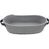 TENQUAN 1 Pc Cestino Portaoggetti, 34×17×10cm Cesto Portaoggetti in Corda di Cotone Intrecciato per Ripiani e Organizzazione dell'Armadio, Portaoggetti Decorativo per Camera da Letto, Bagno (Grigio)