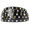 BTF-LIGHTING WS2812B RGB 5050SMD Indirizzabile individualmente 5M 30Pixels/m 150Pixels Flessibile PCB nero Colore pieno LED Pixel Striscia Dream Color IP30 Non impermeabile Solo DC5V