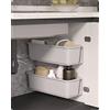 Baffect 2 pezzi Organizzatore mobile per cestello scorrevole per bagno in cucina, cassetti estraibili sotto organizer per lavandino Cestini scorrevoli fissati a parete per dispensa Doccia (grigio)