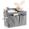 IGNPION Cestini portaoggetti da appendere al comodino in tela con tasche per letto - Nastro regolabile da appendere, organizer per letto da dormitorio, portaoggetti multiuso da appendere per casa