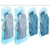 TAILI Sacchetti Sottovuoto Vestiti da Appendere, 4 Confezioni (2 Lunghi 135x70cm e 2 Corti 105x70cm), Blu Buste Sottovuoto Vestiti per Abiti, Cappotti, Giacche, Sacchi