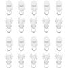 HASAYAKI Rulli per binari per Tende, Supporti con Ruote per Tende con Piega ondulata, Guide per tendaggi Pieghevoli, 20 Pezzi (22x16mm / 0,87×0,63 Pollici) - Bianco