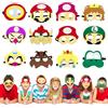 LURICO Maschere Bambini Feste, 12 Pezzi BambiniFeltro Mascherine, Cosplay per Bambini Adulti, Maschere per Feste Di Cosplay per Compleanno, Natale, Halloween, Carnevale
