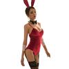 SINMIUANIME Xinmiao, costume da coniglietto da cameriera, costume sexy da coniglietto, costume da cameriera, cosplay, Rosso, Taglia Unica