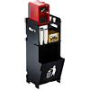 Cemab srl Cemab Mobiletto per macchina da caffè con cestino, in legno. Ideale per uffici, negozi, sale d'attesa, B&B (nero)