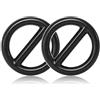 Ganzoo O-ring con barra divisoria in acciaio legato antiruggine, colore nero, diametro interno 20 mm e esterno 28 mm, 2 pezzi, anello saldato per paracord 550, per guinzagli collari cani fai da te