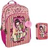 Gorjuss ZAINO SCUOLA Compatibile Con Santoro Gorjuss London Carousel Giostra + astuccio 3 piani completo + Omaggio portachiave pailettes + omaggio confezione 10 penne glitterate