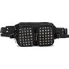 GJGJTER Marsupio con rivetti Marsupio in pelle Marsupio con borchie Borsa a tracolla a tracolla-Nero