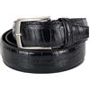 Emila Cintura uomo nera stampa cocco o coccodrillo cinta vera pelle elegante da x cerimonia artigianale per abito pantalone classico lavoro business made in Italy con fibbia 3,5 cm classic belt moda 35 mm