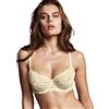LORMAR Reggiseno Donna Balconcino Linea Frizzante in Pizzo Leavers, con Coppe Non Imbottite e con Ferretto. Le Spalline Sono Elastiche, Piatte e Regolabili, l'agganciatura è a da 4 Ganci in Tinta