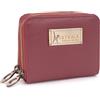 Catwalk Collection Handbags - Portafoglio Pelle - Porta Carte Donna - Borsellino - Protezione RFID - Picccolo/Medio - Isla - Rosso
