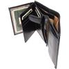 VISCONTI - Grande Portafoglio Uomo Pelle - Porta Carte di Credito per 11 Carte con Portamonete - Tre Pieghe - RFID - Scatola Regalo - MZ3 Milan - Nero