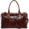 SID & VAIN borsa viaggio tracolla vera pelle vintage YALE ZIP grande I duffle bag weekend uomo donna I borsone bagaglio a mano sportivo marrone fatto a mano