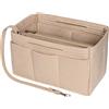 Soyizom Felt Tote Handbag Purse Organizer 2in1 Borsa Tote Inserto Borsa in borsa Borsa fodera Borsa per organizer Tote Organizer (Beige,Medio)