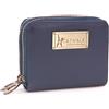 Catwalk Collection Handbags - Portafoglio Pelle - Porta Carte Donna - Borsellino - Protezione RFID - Picccolo/Medio - Isla - Blu