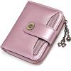 SENDEFN Portafoglio Donna in Vera Pelle di Blocco RFID in Pelle Corto Portamonete per Donna con 8 Scomparti per Carte 2 Finestra di Identificazione,Metallo Pendente e 1 Tasca con Cerniera