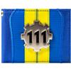 Fallout 4 Vault 111 Metal Silver Cog Blu portafoglio