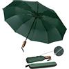 VON LILIENFELD® Ombrello Tascabile Verde Scuro Rivestimento in Teflon Apertura e Chiusura Automatica Antivento Compatto Leggero Clark