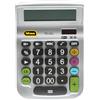 Idena 505292 - Calcolatrice da tavolo TR 450, display a 12 cifre, funzionamento a batteria, funzionamento solare, calcolo delle radici, calcolo delle percentuali, funzione memoria, argento