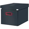 Leitz Click & Store WOW Scatola Archivio Cubo Grande, per Mantenere la Casa e l'Ufficio in Ordine, Grigio Velluto, 53470089