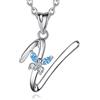 EUDORA Harmony Ball EUDORA Collana iniziale con farfalla 925 sterline d'argento 26 Alfabeto Lettera Personalizzata Collane con ciondolo Regali per Donne Ragazze bel Regalo, 45 cm