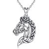 CELESTIA Donna Collana Cavalli Animali, 925 Sterline Argento Cavallo Ciondolo con Catena 45CM, Donne Equestre Gioielleria, Regali per Amanti del Cavallo