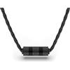 SERASAR Catena in Pelle da Uomo con Ciondolo Acciaio Inossidabile - 50cm Nero Scatola per Gioielli Regalo Vera Bracciale Gioiello Gotico Emo Diavolo Satana