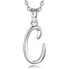 EUDORA Harmony Ball Collana Iniziale Argento Sterling 925 26 Lettere dell'Alfabeto Ciondolo Personalizzato Nome Gioielli Collane Regali per Donne Ragazze Festa della Mamma, Catena 45 cm