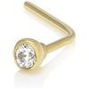 Mia Gioielli - Piercing Diamante 0.02 ct in Oro 18k (750) Giallo Tondo | Orecchino Naso Oro, Con Diamante Taglio Brillante da 0.02 carati, Stile Cipollina Classico, Anallergico, Donna, Uomo, Unisex