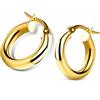 Orovi Orecchini Donna Oro Giallo 18KT Orecchini a Cerchio, Made in Italy, gioiello anallergico confezionato in un elegante astuccio portagioie