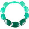 ZAVANA Collana Colorata Donna, Grande Collana di Bigiotteria, Fatta a Mano, Verde Smeraldo e Verde Chiaro, Stile Bohémien