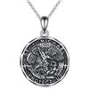 YFN Collana San Michele Argento Sterling Ciondolo Religious Protector Gioielli Saint Michele Regalo per Donna Uomo