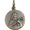 I G J Medaglietta Santa Teresa di Lisieux (di Gesù Bambino e del Volto Santo) in argento massiccio 925 - Saint Therese 925 Sterling Silver Medal