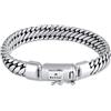 KUZZOI, bracciale Buddha a catena multimaglia da uomo, in vero argento Sterling massiccio 925, lavorato a mano, con incisione, 10 mm di larghezza, 66 g di peso, 335201 e argento, cod. 335201-019