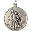 I G J MEDAGLIA DI SAN MICHELE ARCANGELO IN ARGENTO 925 - MISURA GRANDE - REALIZZATA IN ALTO RILIEVO