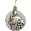 I G J Medaglietta San Lorenzo In Argento Massiccio 925-925 Sterling Silver Saint Lorenz Medal