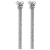 Tuscany Silver Orecchini pendenti con 4 fili ad anello da donna in argento sterling
